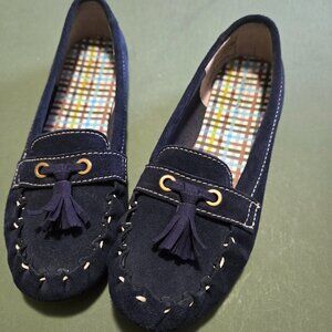 Lands End Suede Moccasin Flats